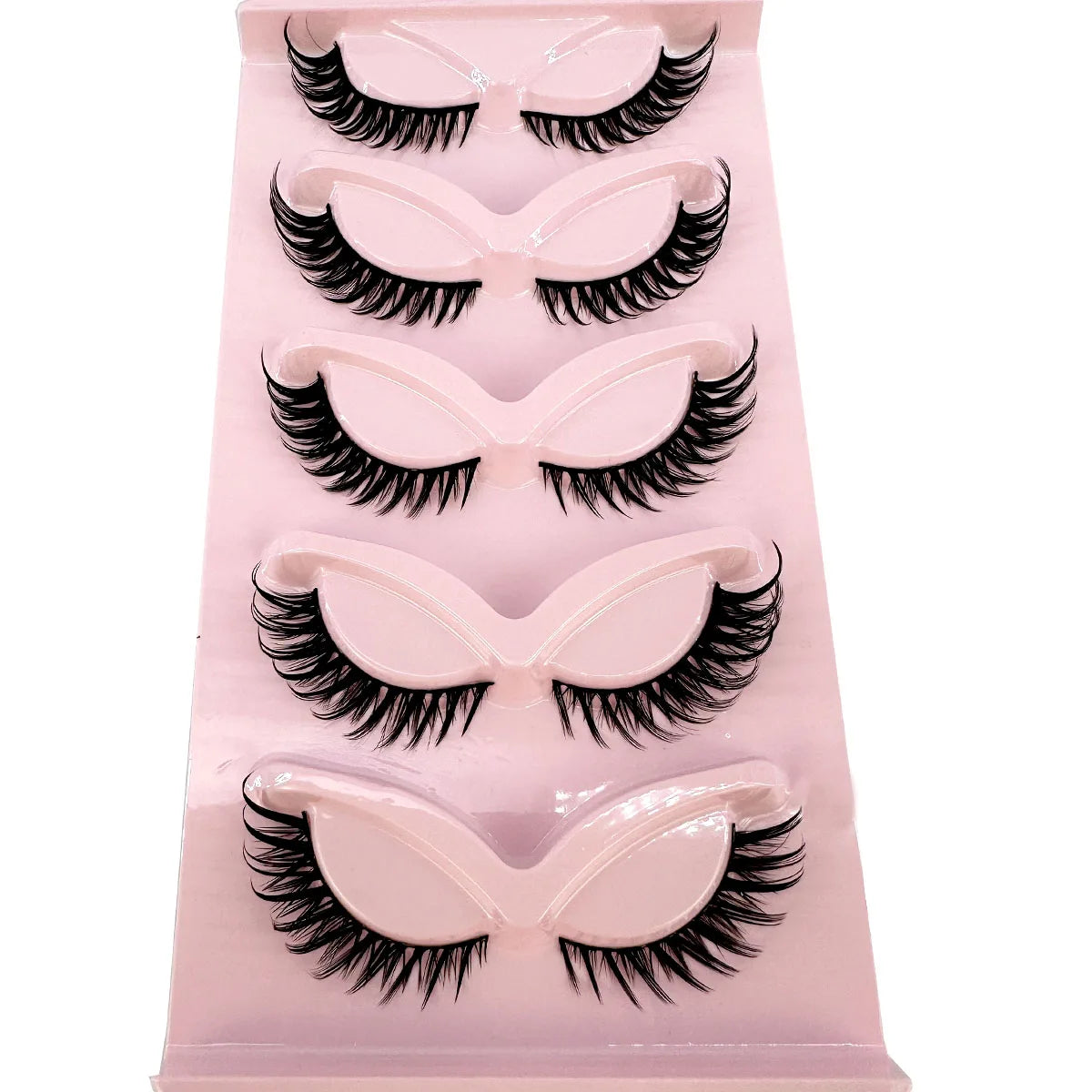 Nouveau cils oeil de chat cils de vison 3D Curl ailé naturel réaliste extrémité en désordre oeil allongé épais faux cils doux faux cils