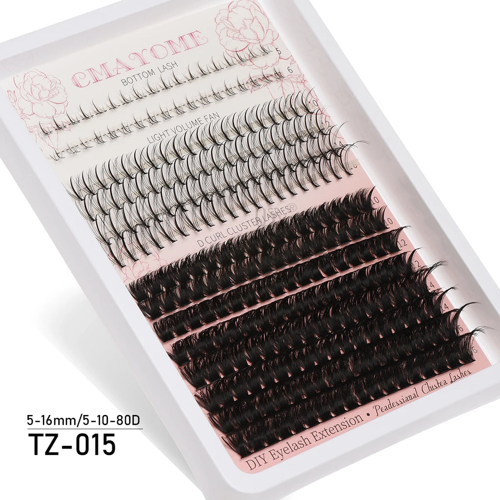 Extensions de cils individuelles, 600 pièces, épaisses et moelleuses, 30D/100D, longueur mixte, bricolage, pour une Application et un retrait faciles