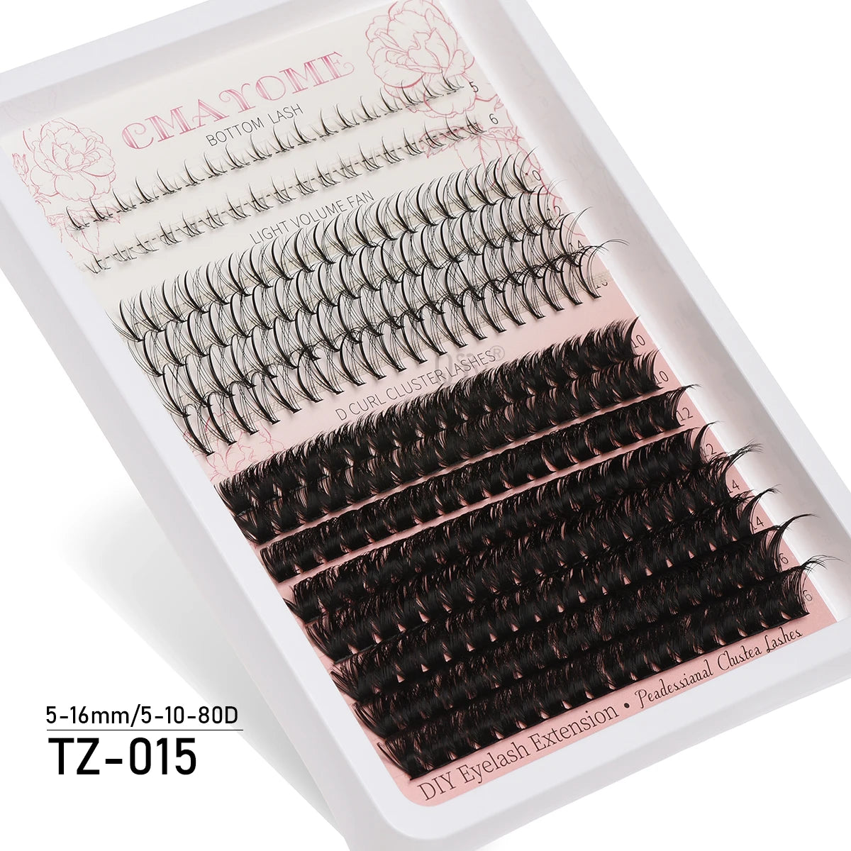 Extensions de cils individuelles, 600 pièces, épaisses et moelleuses, 30D/100D, longueur mixte, bricolage, pour une Application et un retrait faciles