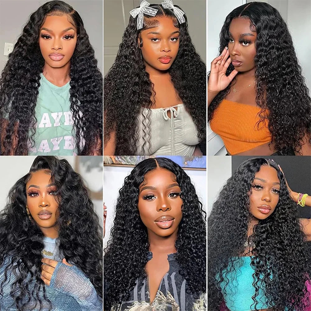 Perruque Cheveux Humains Deep Wave 46 Pouces – Lace Frontale HD 13x6, Ligne de Cheveux Naturelle Pré-Épilée.