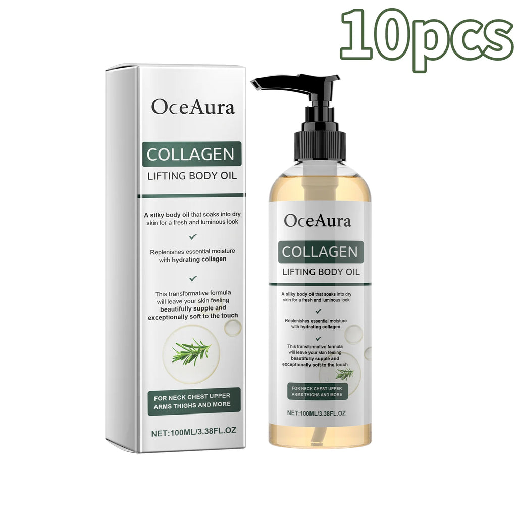 Huile corporelle raffermissante au collagène, hydratation en profondeur, raffermissante pour bras, ventre et extrait de graisse, huile essentielle de Massage pour la peau du corps entier, 100ml