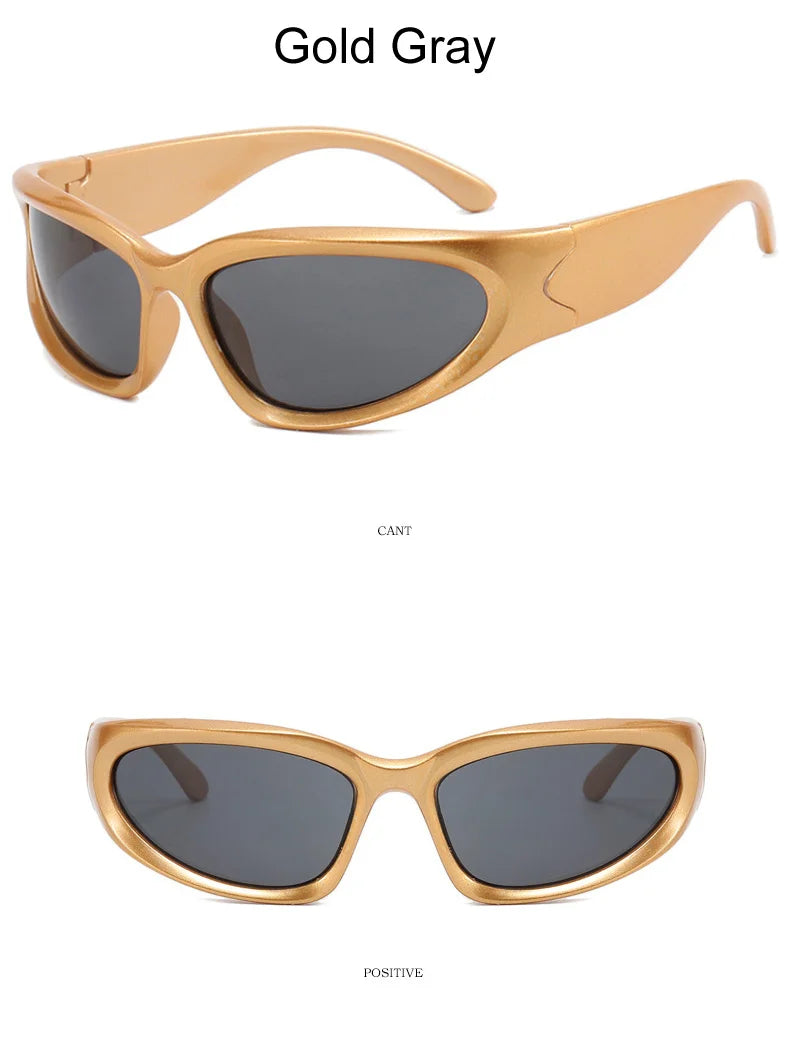 Lunettes de soleil carrées vintage pour femmes, lunettes de soleil de créateur de marque, nuances féminines, miroir rétro punk, petit cadre