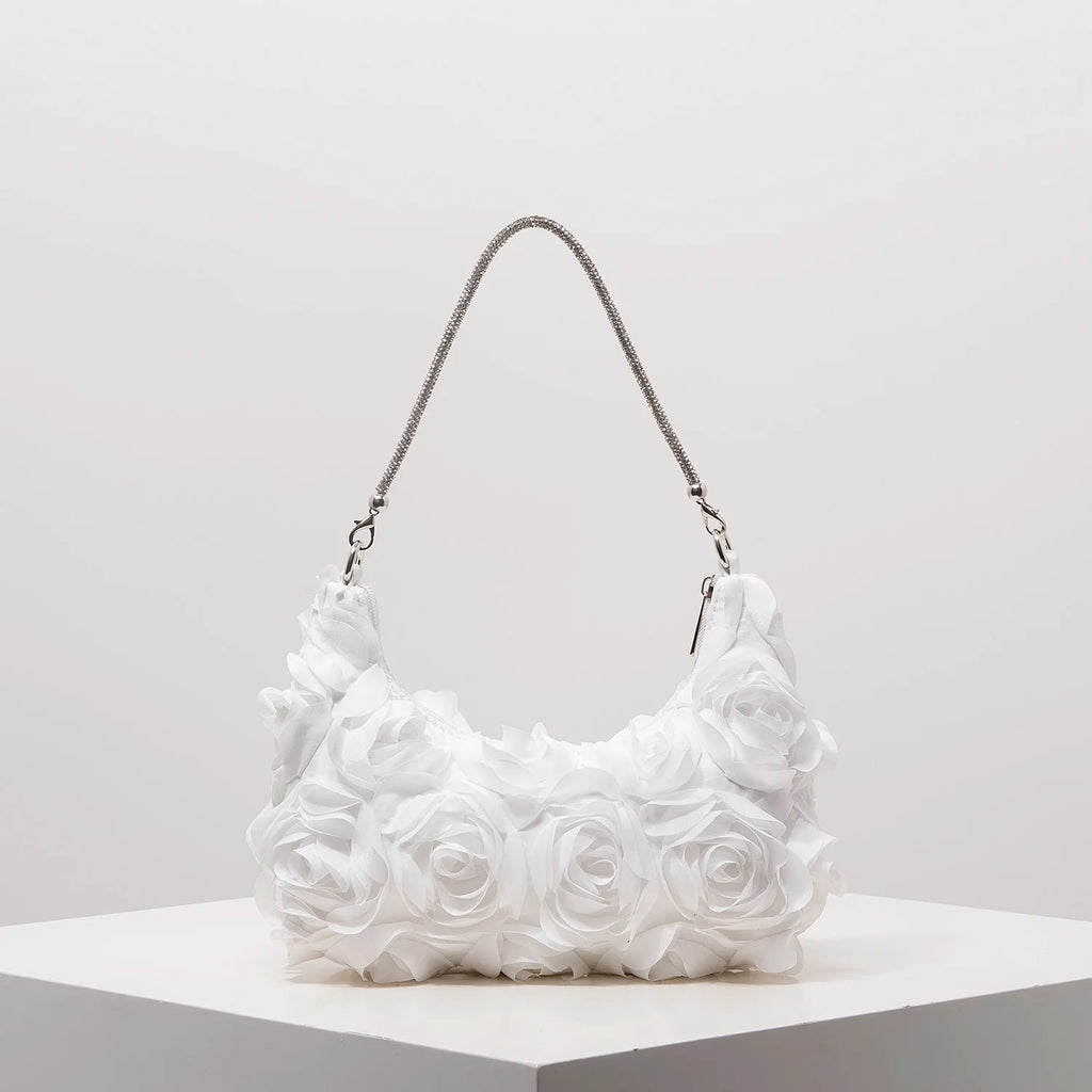 Sac à bandoulière à motif floral, idéal pour les femmes élégantes. Parfait pour les soirées de gala, les fêtes, les bals de fin d’année, les mariages et autres occasions spéciales.