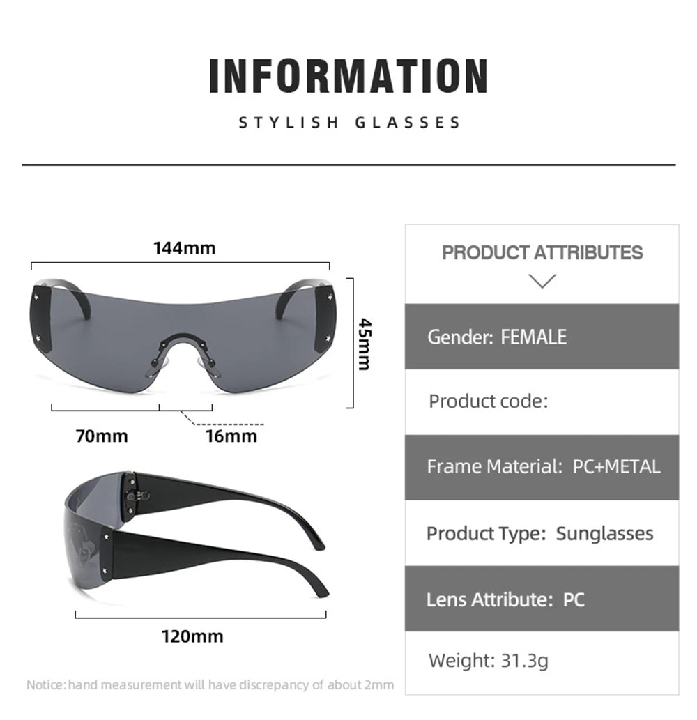 Lunettes de soleil Hip Hop irrégulières uniques pour femmes nouvelle marque rayure jambe Arc Cool lunettes de soleil hommes Vintage gothique nuances lunettes