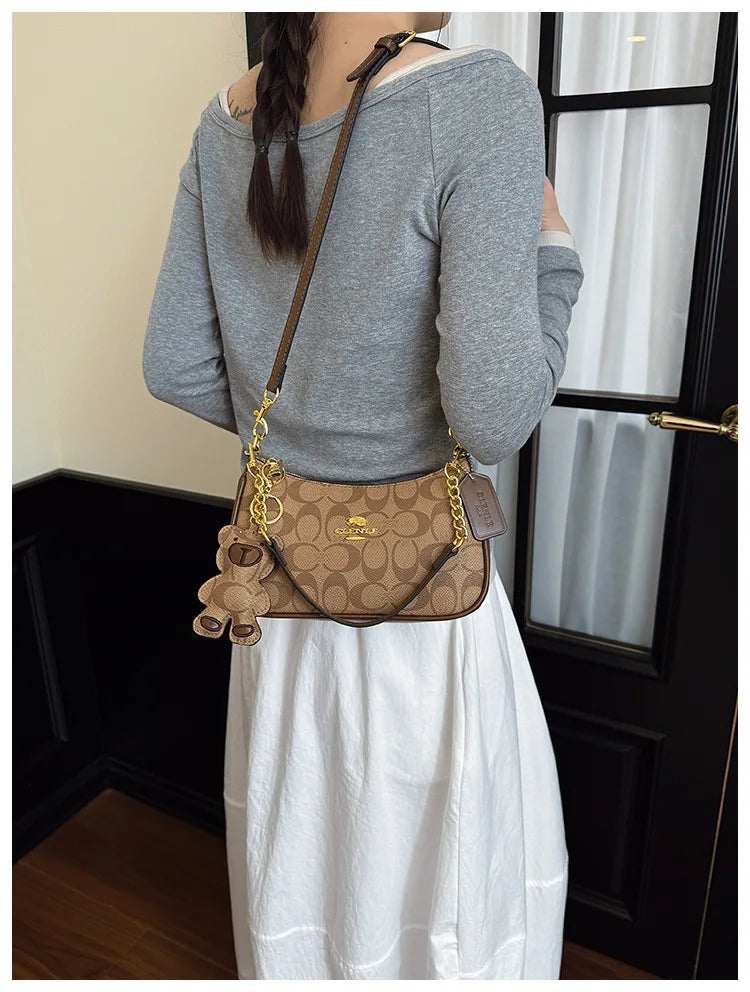 Sac à main de style haut de gamme pour femmes, nouveau modèle 2025, petit sac carré unique et à la mode, tendance, rétro, simple et élégant