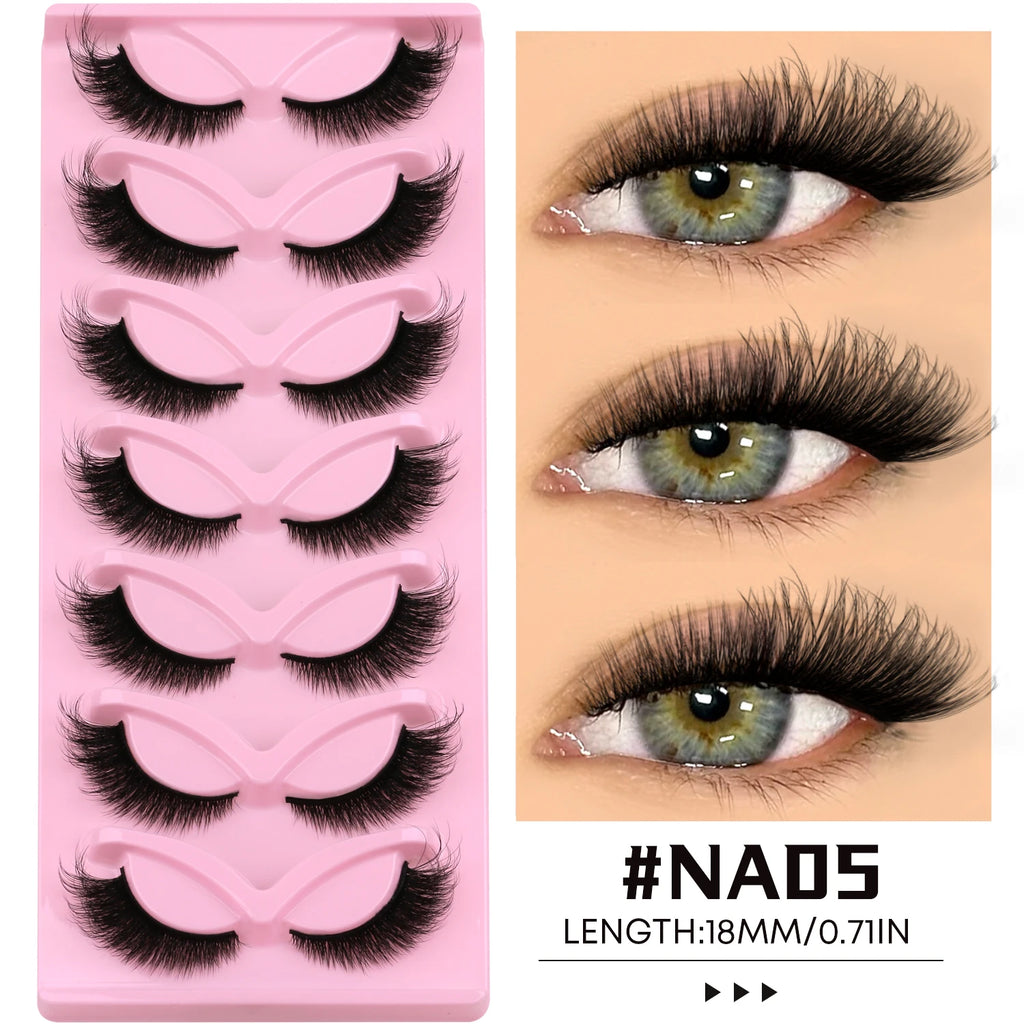Veltrinay cils oeil de chat Faux cils naturels extrémité ailée oeil cils allongés Faux cils de vison Faux cils maquillage