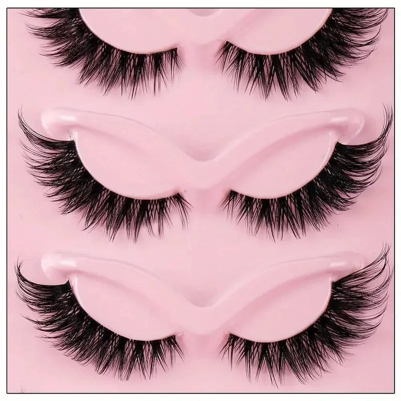 Faux cils en vison, 5 paires, maquillage, allongé