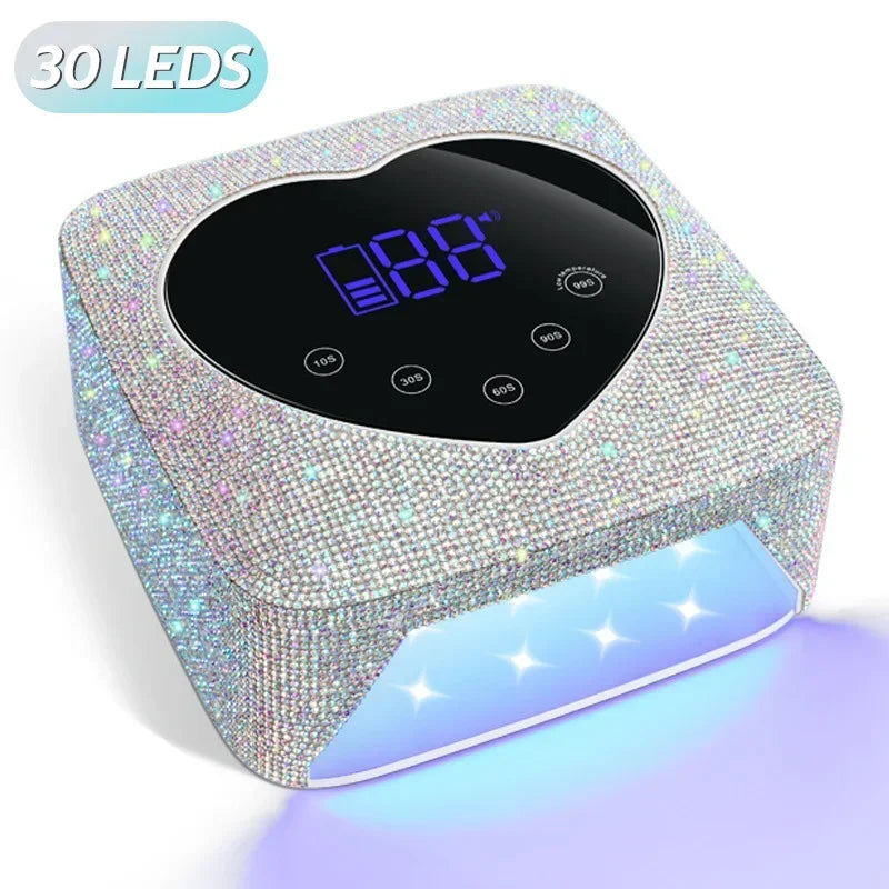 Lampe UV à ongles sans fil rechargeable, 30 LED, sèche-ongles avec 5 réglages de minuterie, cabine UV pour manucure, lumière de salon pour ongles, outils de salon de manucure.