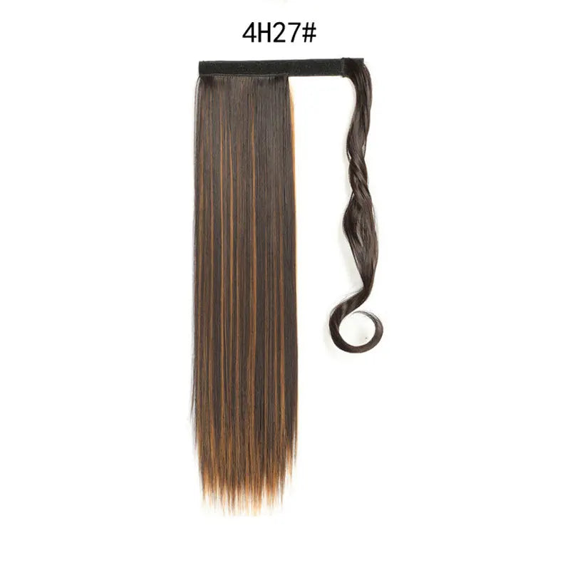 Extensions de Queue de Cheval Synthétiques pour Femme et Fille, Postiche Rond et Long