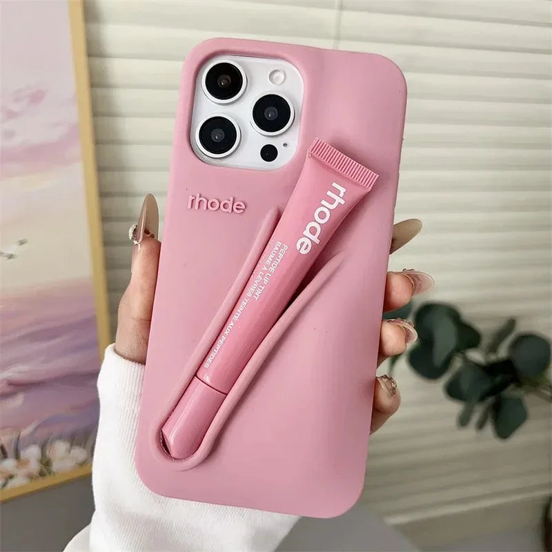 Coque Souple en Silicone de Marque pour iPhone 17 16 15 14 13 12 11 Pro Max Plus Air, Étui Portable pour Téléphone (sans Rouge à Lèvres ni Boîte)
