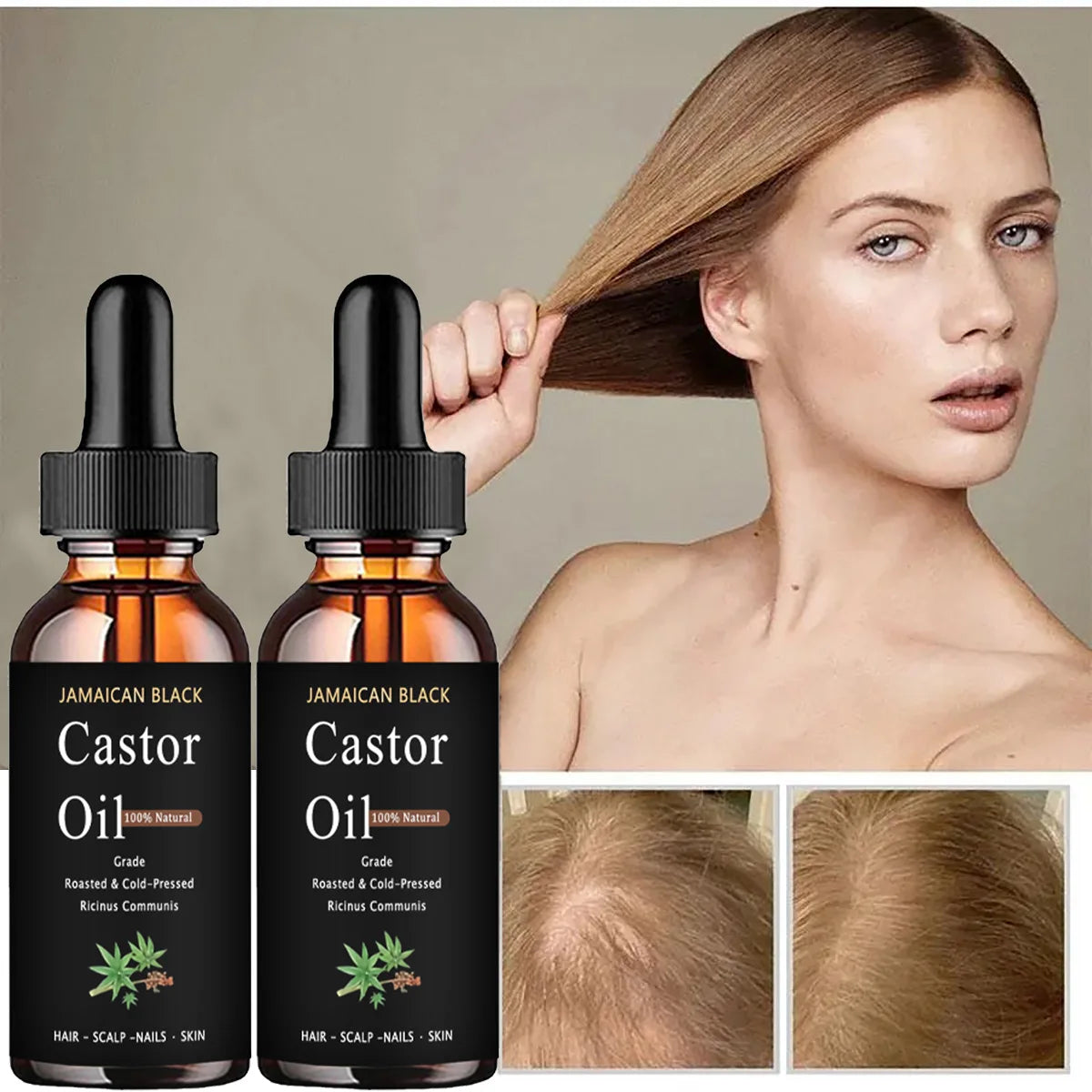TRSTAY Jamaïque noir pur naturel huile de ricin traitement des cheveux hydratant fort cuir chevelu environnement soins capillaires sains