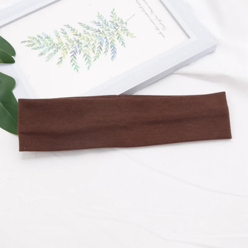 Bandeau élastique en coton, bandeaux à la mode pour femmes et hommes, solide, course à pied, Fitness, Yoga, extensible, maquillage, accessoires pour cheveux