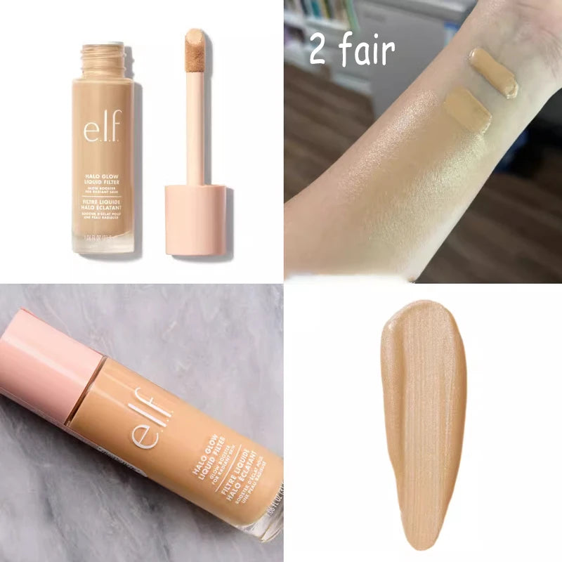Fond de Teint Respirant Hot Elf Longue Tenue Imperméable Cache les Imperfections et les Cernes Unifie le Teint Anti-Grume Maquillage Quotidien pour Femme