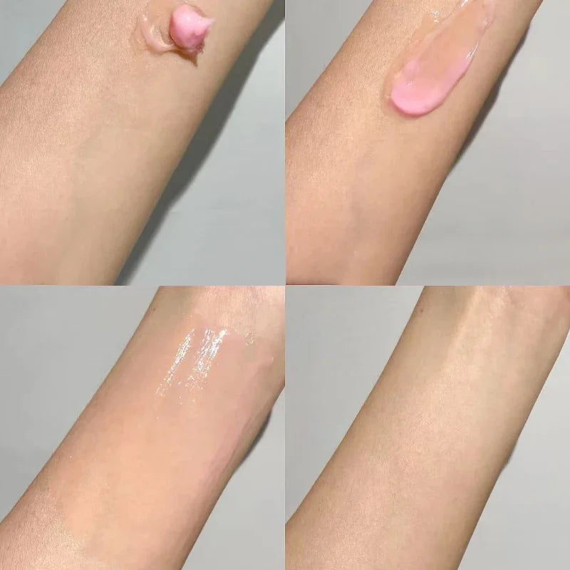 Crème Coréenne au Collagène Rose PDRN en Capsules avec Niacinamide pour un Teint Uniforme, Hydratant Léger Non Gras pour le Visage