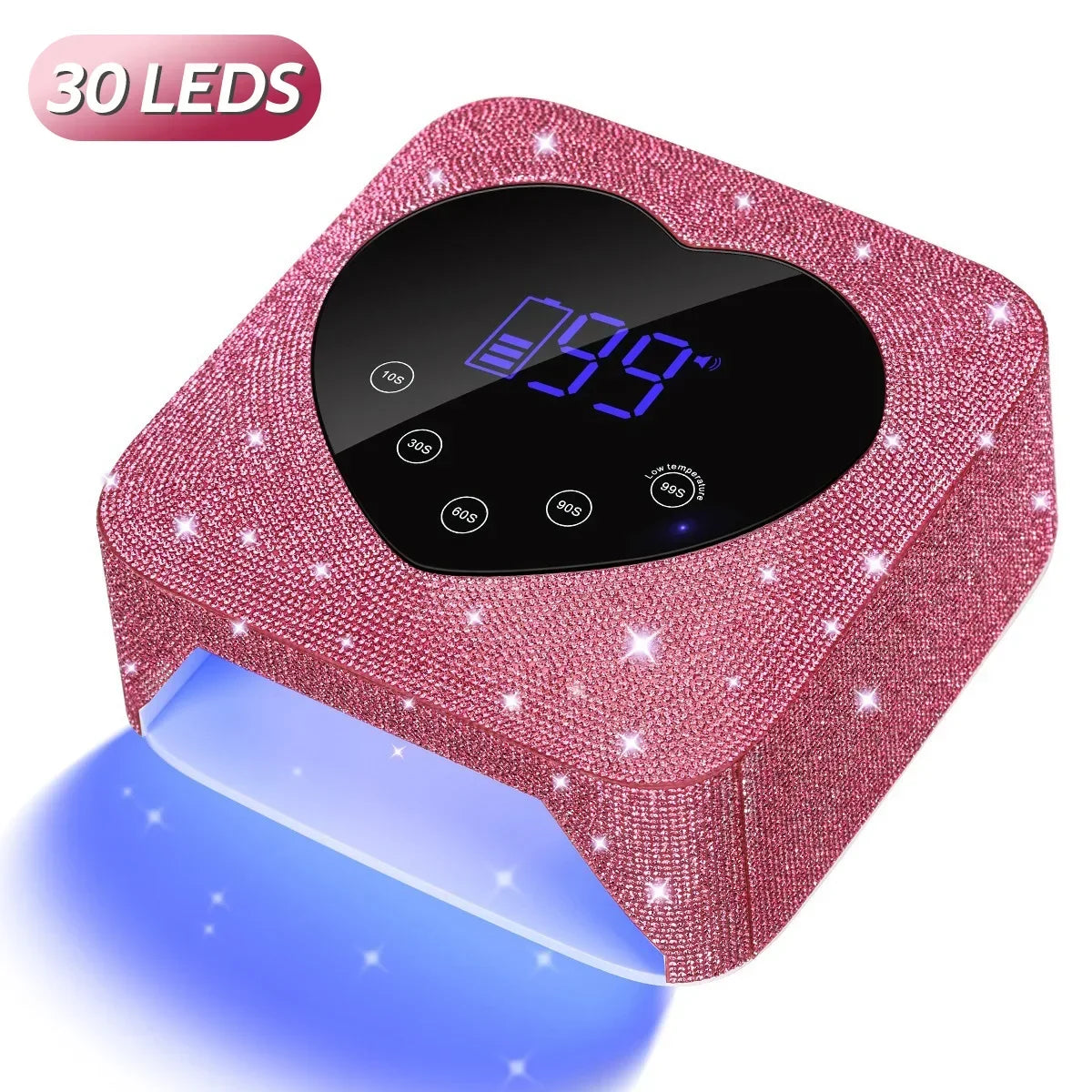 Lampe UV à ongles sans fil rechargeable, 30 LED, sèche-ongles avec 5 réglages de minuterie, cabine UV pour manucure, lumière de salon pour ongles, outils de salon de manucure.