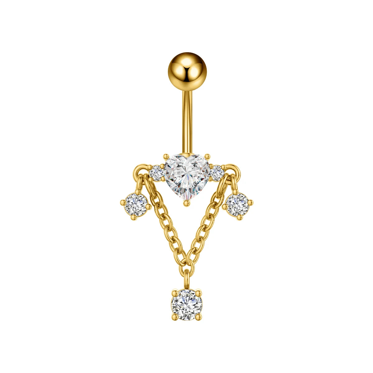 Anneaux de nombril incurvés 14G, cristaux CZ, corps Sexy, chaînes de nombril, fleur, Piercing de ventre, Umbigo, bijoux en acier inoxydable