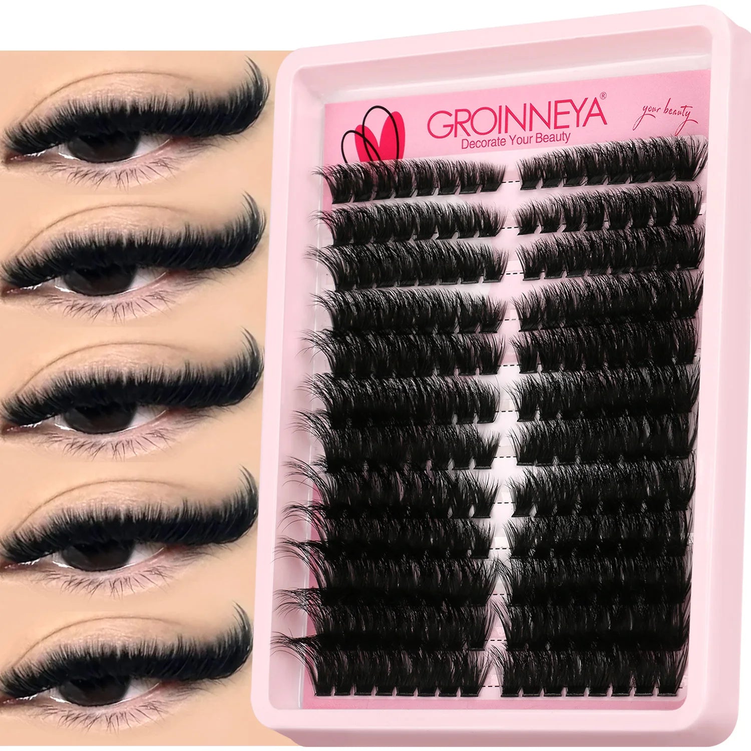 Cils en grappes effet œil de chat

Extensions de cils individuelles légères et aériennes, effet volume et fourni. Cils en grappes duveteux pour un regard intense et élégant. Idéals pour une pose DIY (à faire soi-même) et pour un maquillage des yeux nature