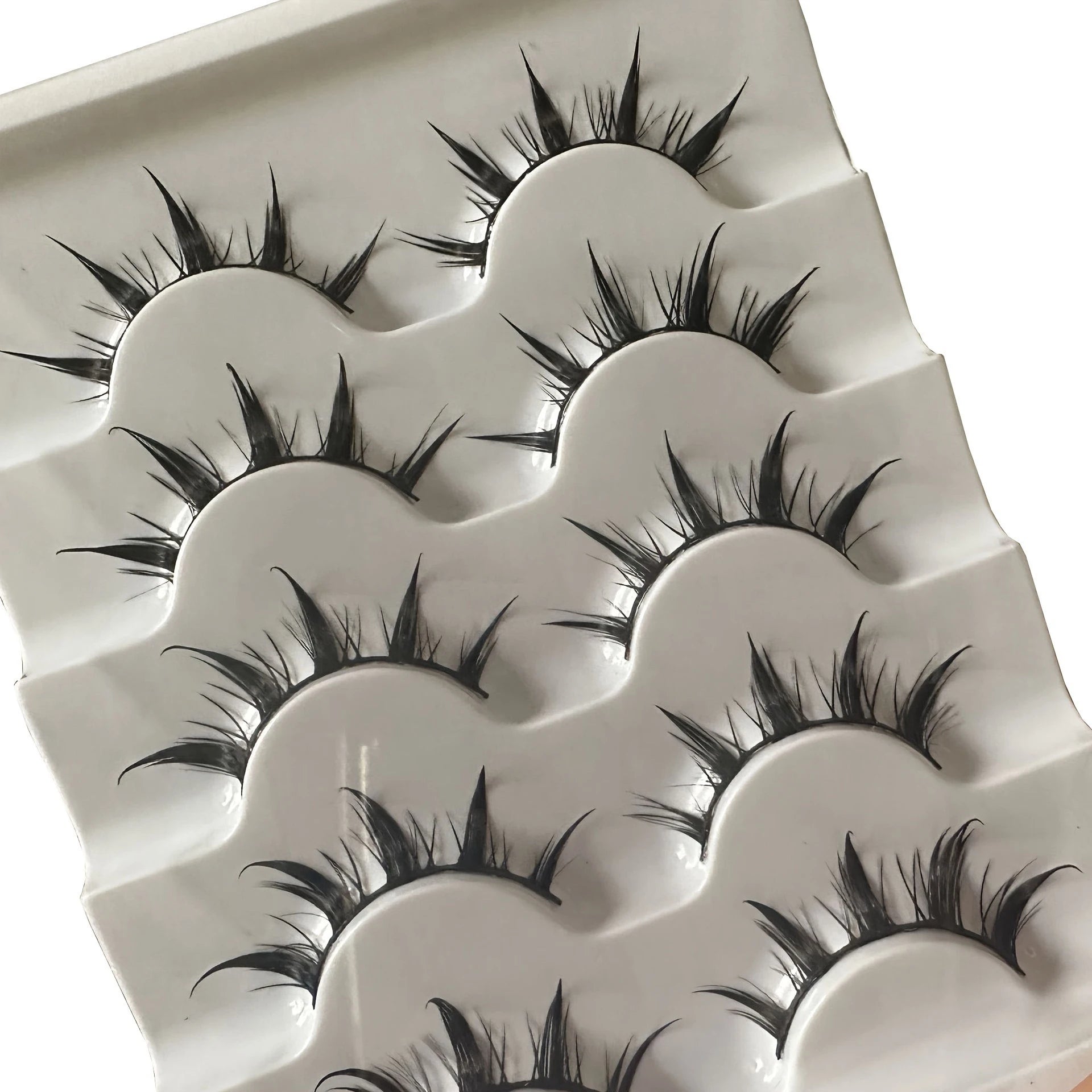 10 paires/2 paquets de faux cils inspirés d'anime, faux cils yeux de dessin animé, Style démon d'aspect dramatique, volumateur et allongement
