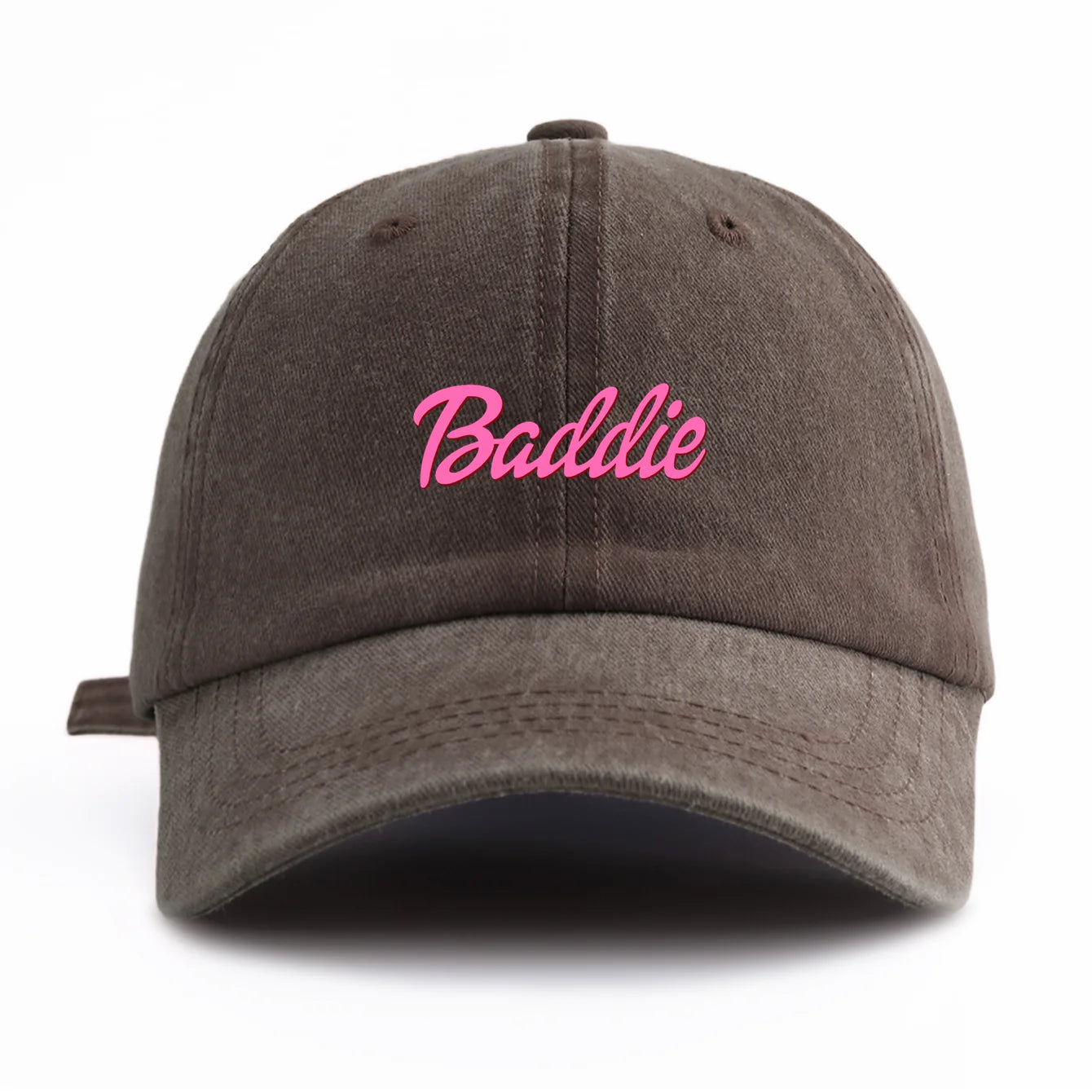 Casquette de Baseball délavée imprimée Baddie pour adultes, Style rétro minimaliste, décontracté, parfait comme cadeau, 1 pièce