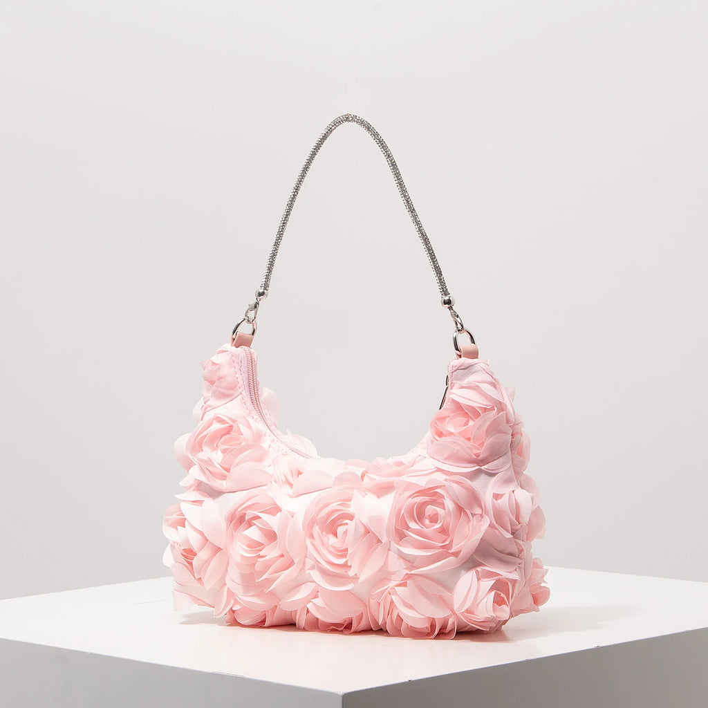 Sac à bandoulière à motif floral, idéal pour les femmes élégantes. Parfait pour les soirées de gala, les fêtes, les bals de fin d’année, les mariages et autres occasions spéciales.