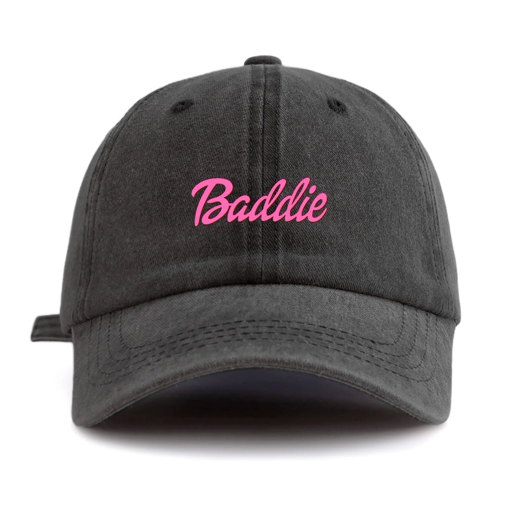 Casquette de Baseball délavée imprimée Baddie pour adultes, Style rétro minimaliste, décontracté, parfait comme cadeau, 1 pièce