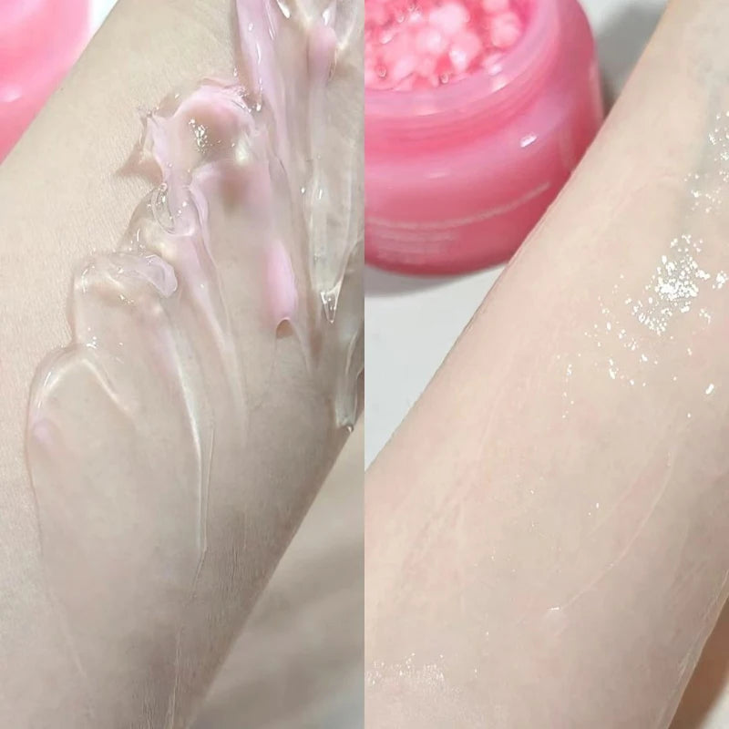 Crème Coréenne au Collagène Rose PDRN en Capsules avec Niacinamide pour un Teint Uniforme, Hydratant Léger Non Gras pour le Visage