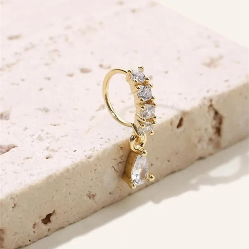 Cristal Zircon décor nez anneau cerceau pour femmes Piercing Nariz Cartilage boucles d'oreilles pendantes nez Piercing Septum bijoux