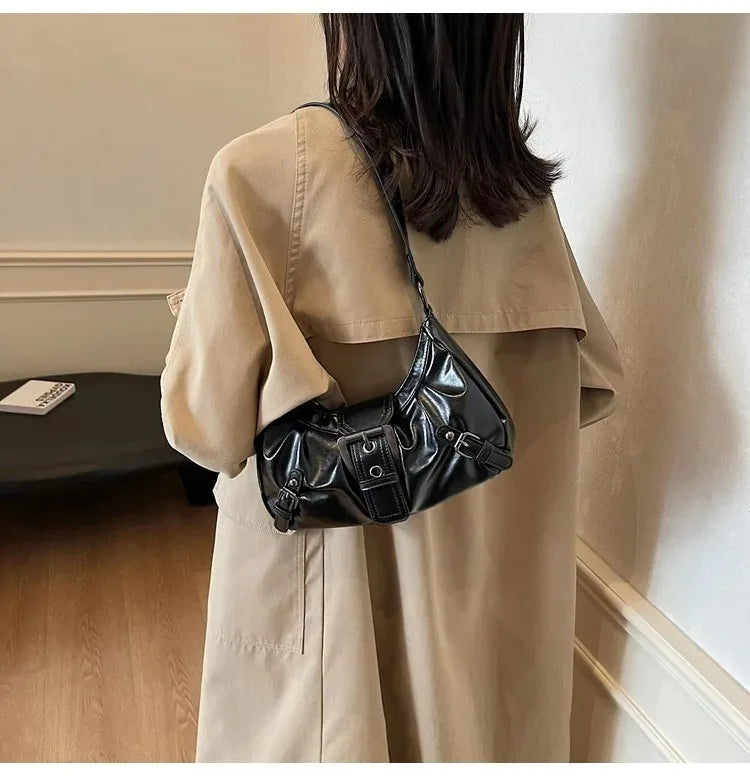 Y2K – sac à bandoulière Hobo plissé rétro pour femmes, pochette sous les bras de Style Maillard, pour voyage, travail, Shopping, offre spéciale
