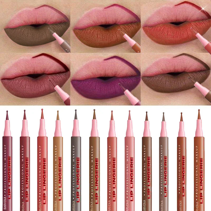Crayon à lèvres mat, imperméable, Application lisse, résistant aux taches, hydratant, hautement pigmenté, 6 couleurs, maquillage pour le contour des lèvres