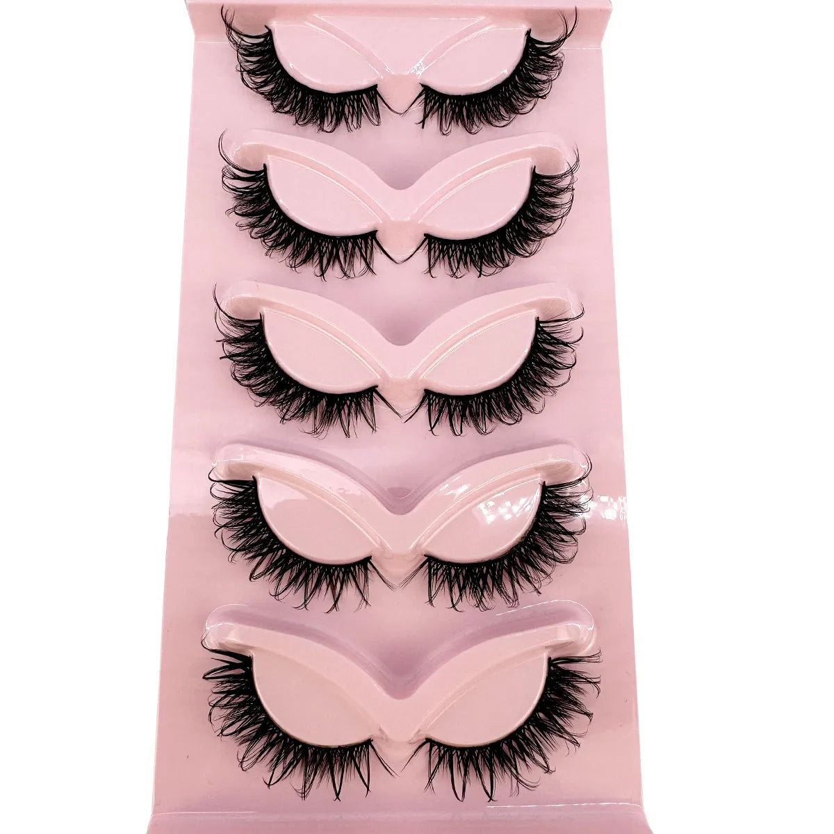 Nouveau cils oeil de chat cils de vison 3D Curl ailé naturel réaliste extrémité en désordre oeil allongé épais faux cils doux faux cils