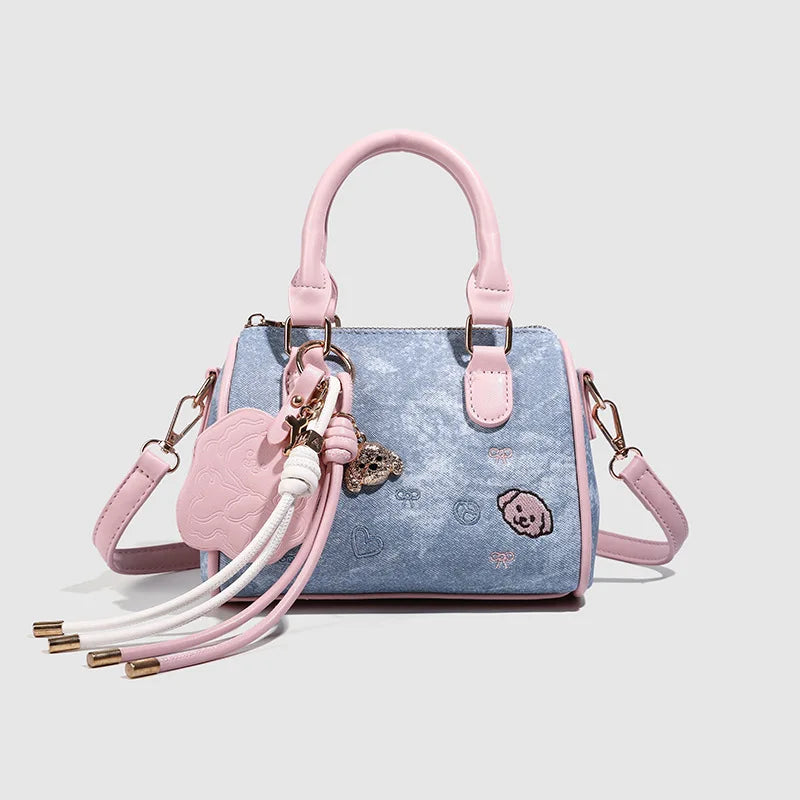 Sac bandoulière en jean tendance pour femme – Sacs à main et sacs de créateurs de luxe