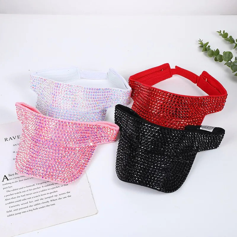 Strass vide casquette décontracté femmes pare-soleil été printemps Streetwear mode Bling Bling diamant intégré casquette de Baseball