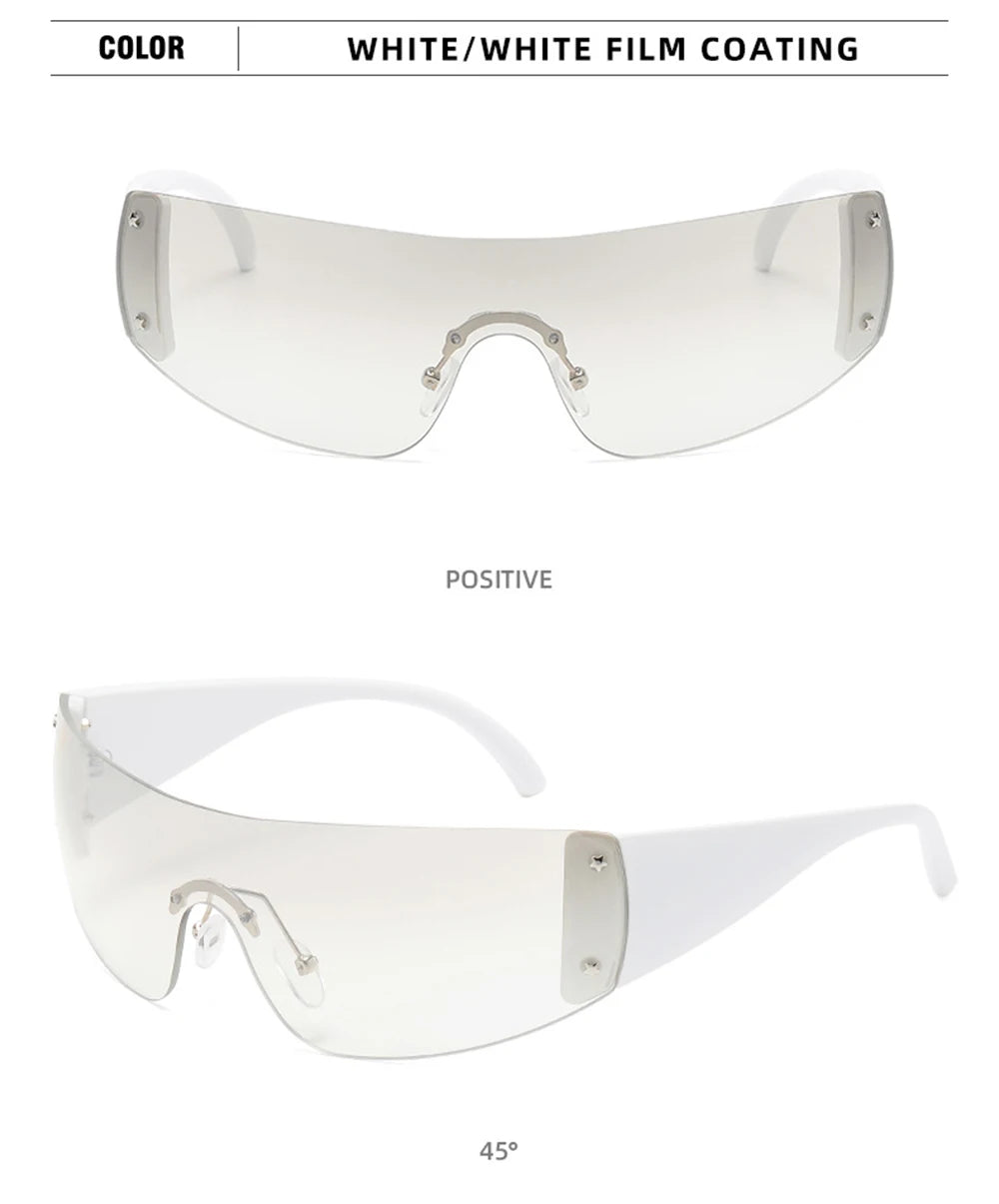 Lunettes de soleil Hip Hop irrégulières uniques pour femmes nouvelle marque rayure jambe Arc Cool lunettes de soleil hommes Vintage gothique nuances lunettes