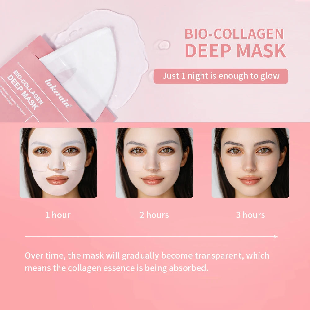 Bio-colagène véritable masque profond supplément collagène hydratant nuit masque hydrogel amélioration de l'élasticité minimisant les pores raffermissant