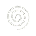 Chaîne de taille perlée Double couche pour femmes, Simple, couleur or, croix ronde en métal, chaîne de corps, accessoires de bijoux pour Bikini