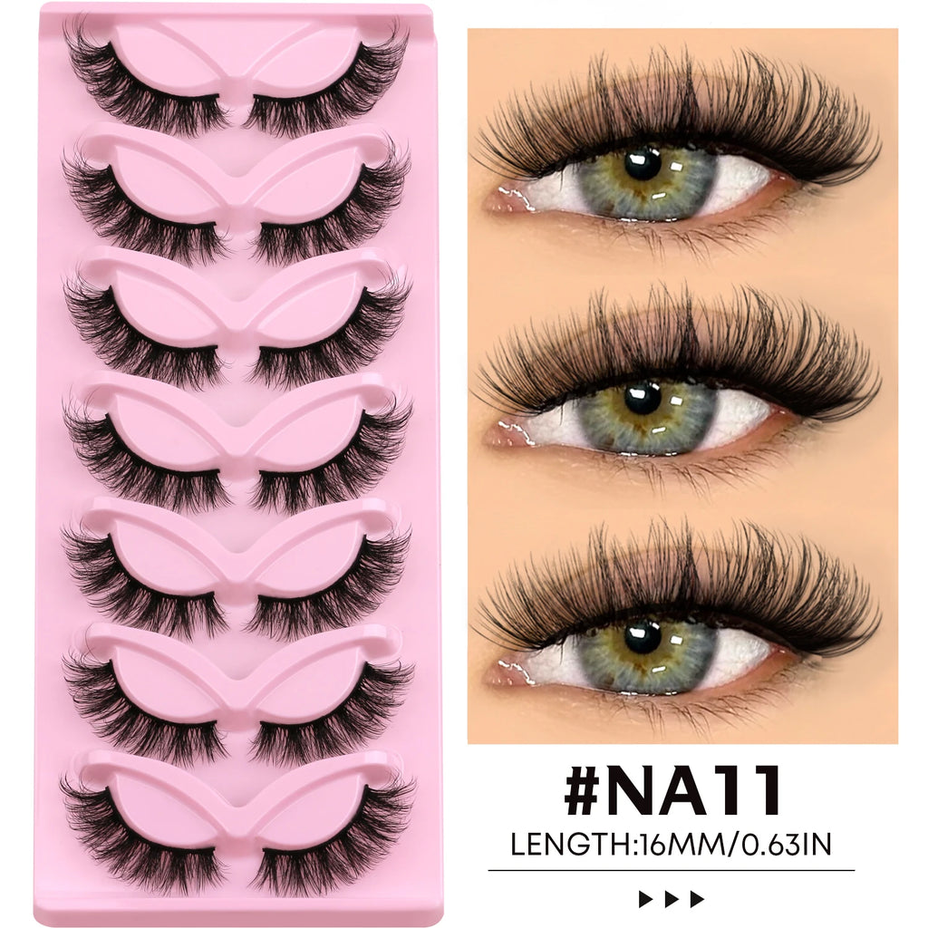 Veltrinay cils oeil de chat Faux cils naturels extrémité ailée oeil cils allongés Faux cils de vison Faux cils maquillage
