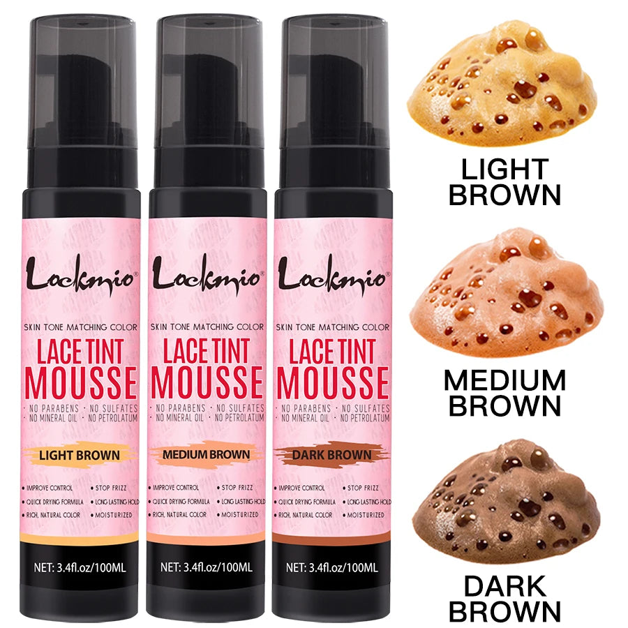 LOCKMIO – teinte naturelle en Mousse de Mousse teintée en Spray pour femmes, 100ML, perruques en maille, colorant Invisible ajusté pour la peau, perruque de Cosplay, brume de teinture