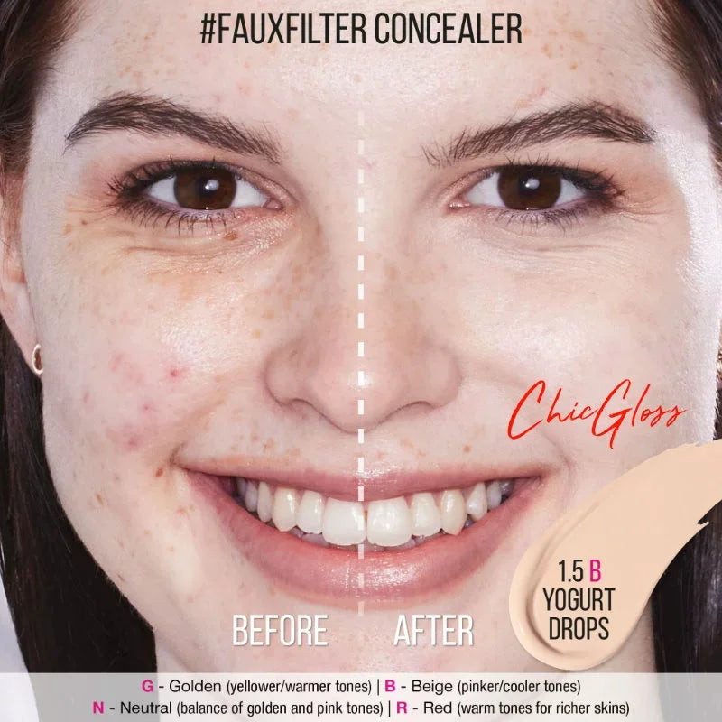 Huda Beauty Faux filtre lumineux mat correcteur pour les yeux hydratant longue durée fond de teint léger maquillage fond de teint liquide