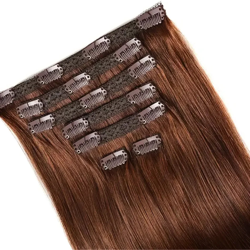 100% vrais cheveux humains blonds Clips dans les Extensions de cheveux paquets naturel noir en vrac blond 613 couleur Piano cheveux brésiliens 30 pouces