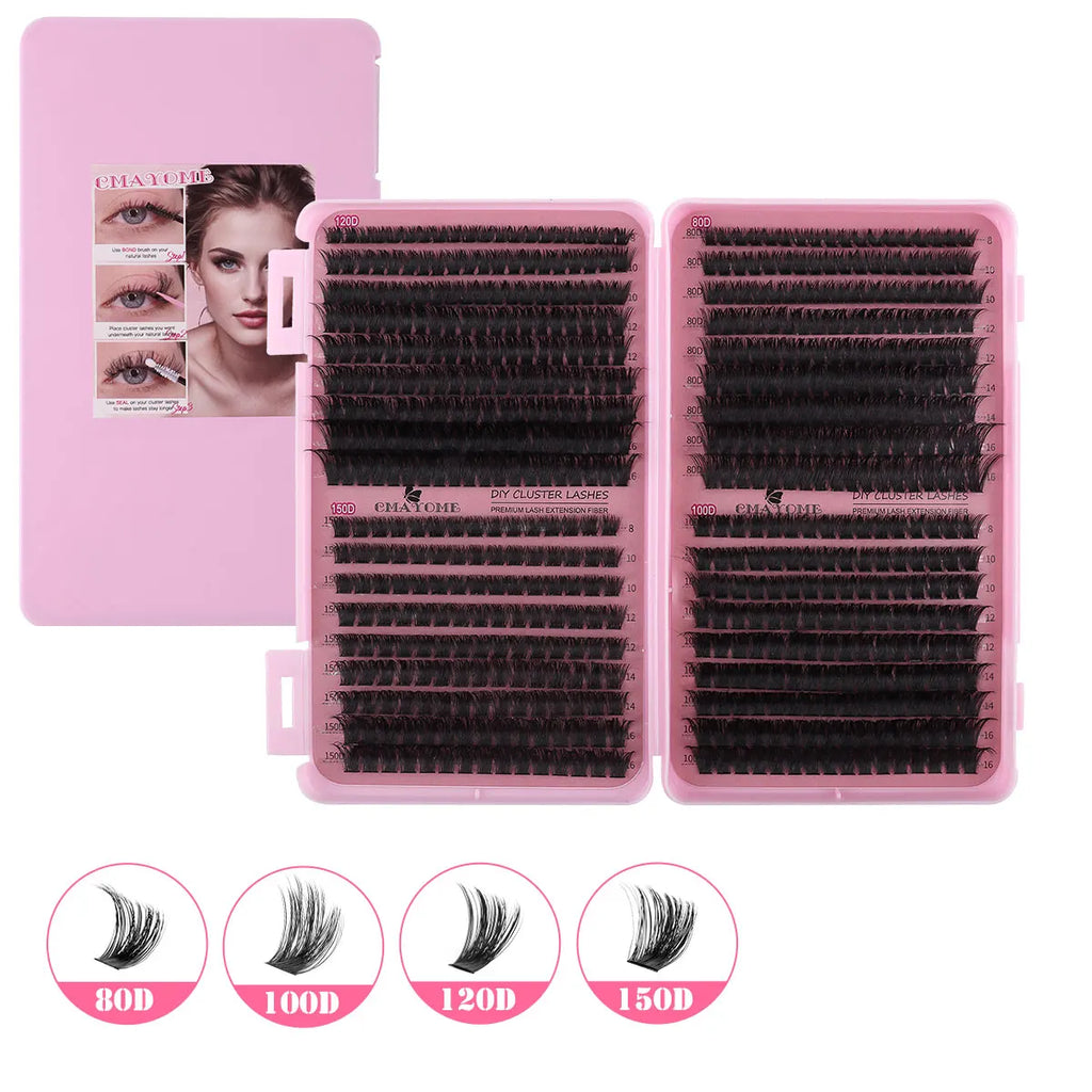 Extensions de cils individuelles, 600 pièces, épaisses et moelleuses, 30D/100D, longueur mixte, bricolage, pour une Application et un retrait faciles