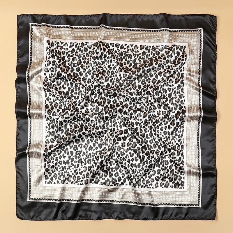 Foulard carré en soie pour femmes, nouveau Design de luxe, Style populaire, quatre saisons, protection solaire, foulard de plage, Hijab, 90x90CM