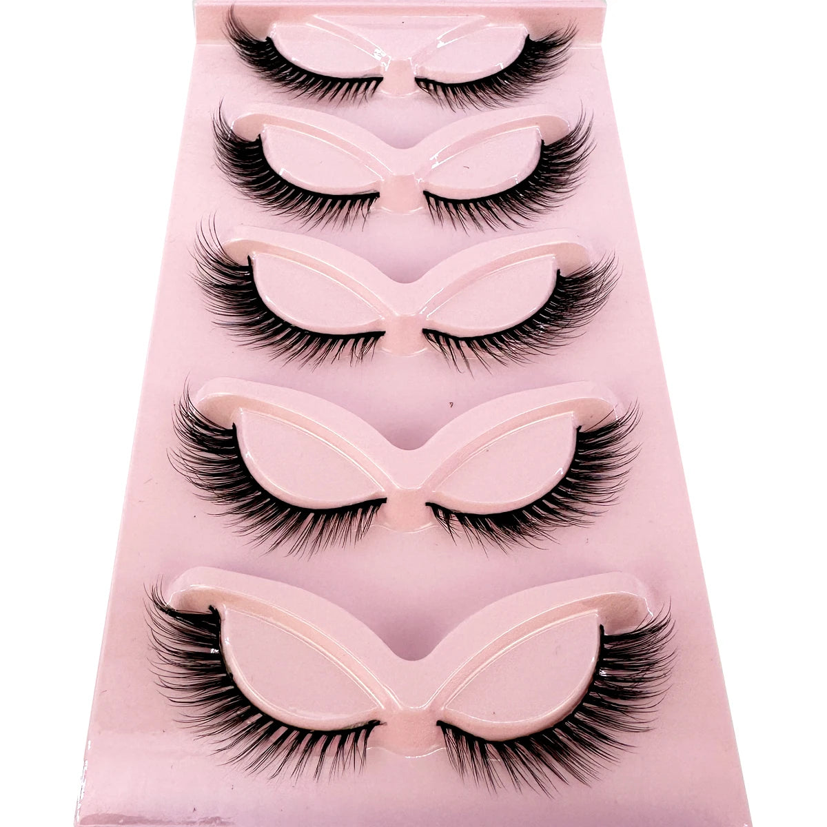 Nouveau cils oeil de chat cils de vison 3D Curl ailé naturel réaliste extrémité en désordre oeil allongé épais faux cils doux faux cils