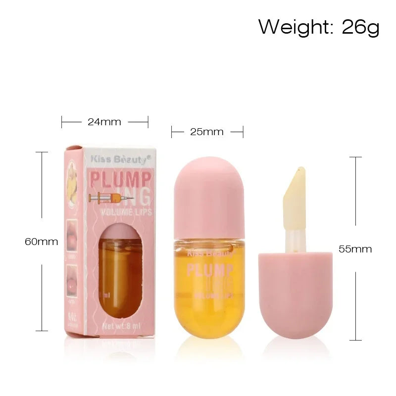 Huile repulpante longue durée pour les lèvres, rehausseur de Volume instantané, sérum au collagène, brillant à lèvres, cosmétique Sexy, augmente le Volume