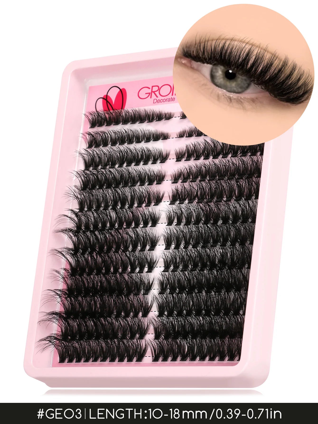 Cils en grappes effet œil de chat

Extensions de cils individuelles légères et aériennes, effet volume et fourni. Cils en grappes duveteux pour un regard intense et élégant. Idéals pour une pose DIY (à faire soi-même) et pour un maquillage des yeux nature