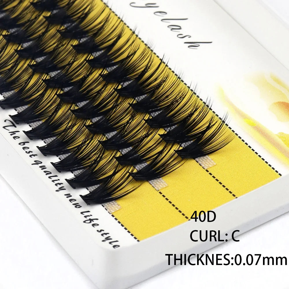 Extensions de cils en vison 20D/30D, 1 boîte/60 bouquets, extensions de cils naturels 3D russes, grappes de cils individuels, outils de maquillage, cils, cilia