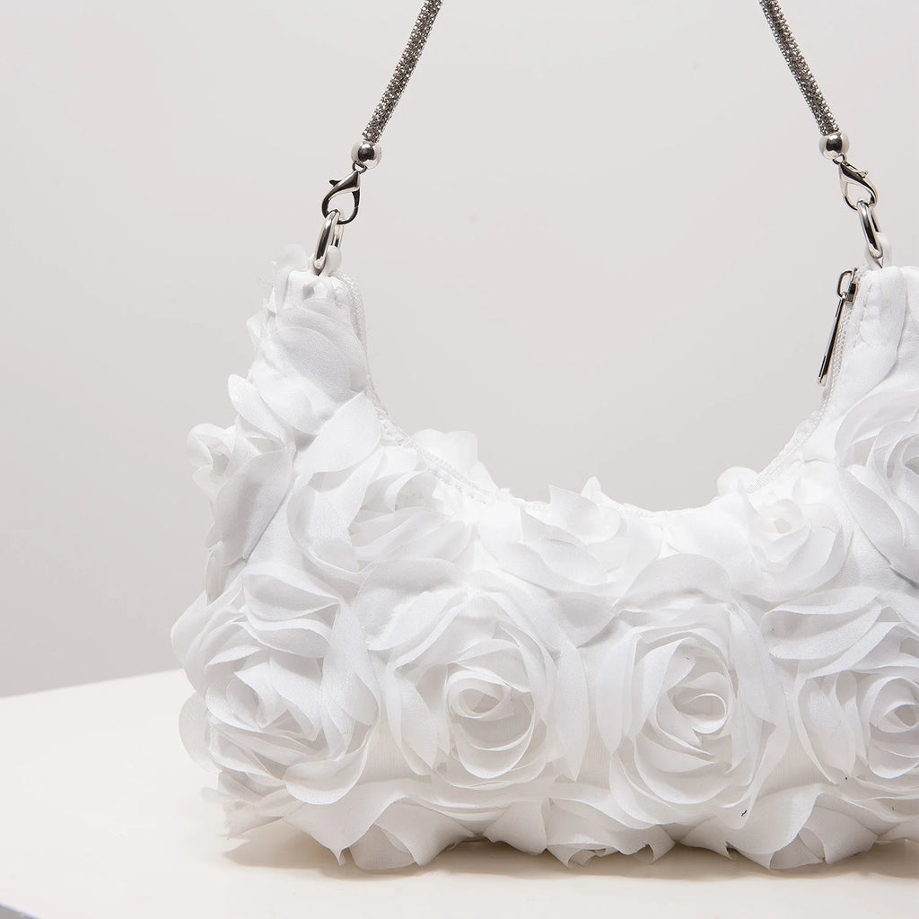 Sac à bandoulière à motif floral, idéal pour les femmes élégantes. Parfait pour les soirées de gala, les fêtes, les bals de fin d’année, les mariages et autres occasions spéciales.