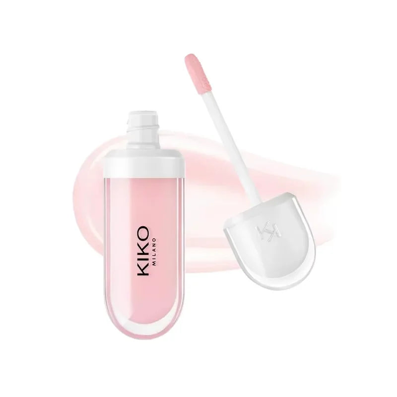 Kiko Original Gloss à lèvres effet miroir 3D, waterproof, longue tenue et anti-transfert, couleur douce couleur pâte de haricot, rouge brillant fin et charmant
