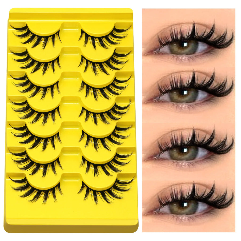 Groinneya Natural manga faux cils oeil de chat cils 3D dramatique martre douce extension de cils faux cils outil de maquillage