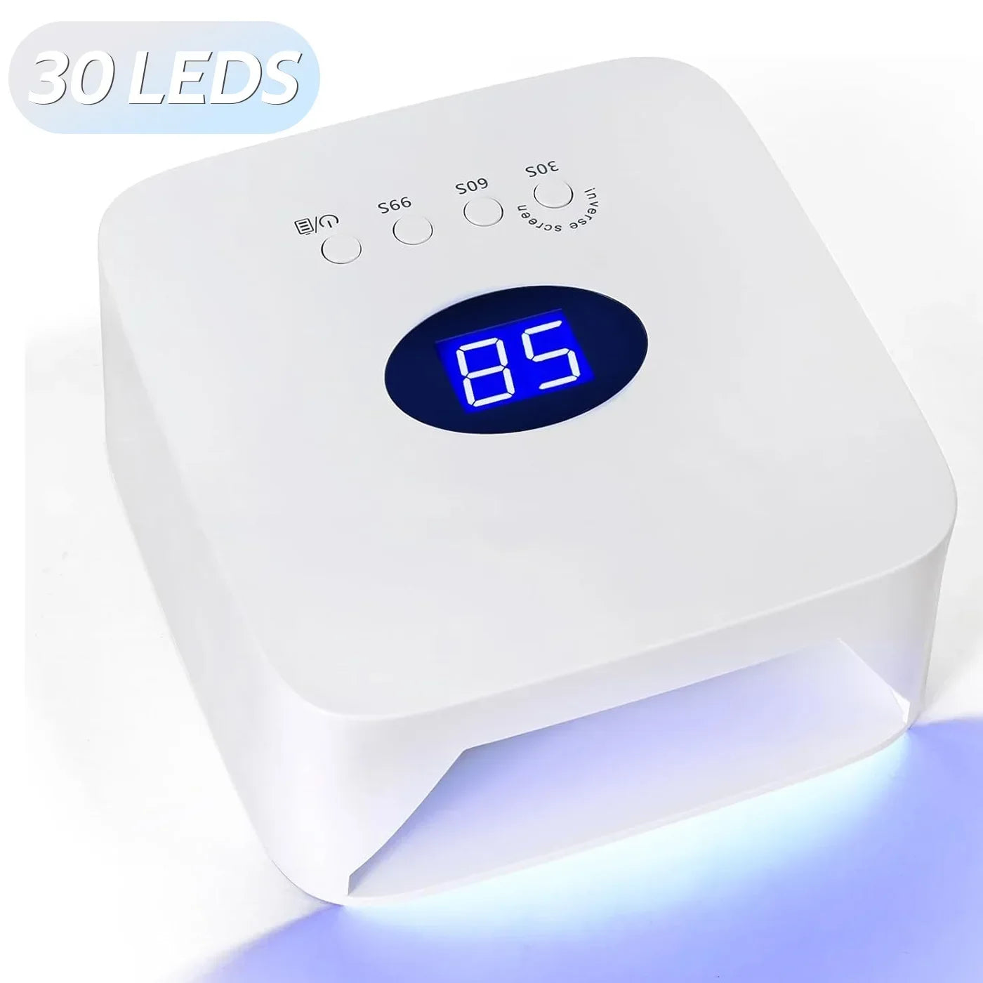 Lampe UV à ongles sans fil rechargeable, 30 LED, sèche-ongles avec 5 réglages de minuterie, cabine UV pour manucure, lumière de salon pour ongles, outils de salon de manucure.