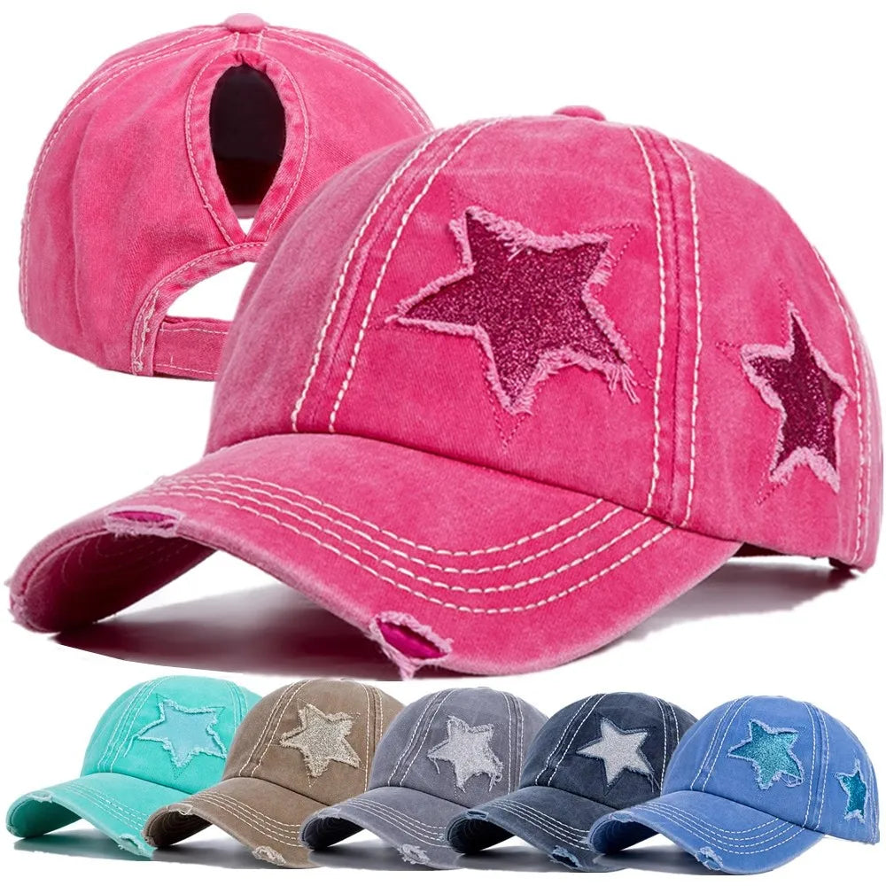 Casquette de baseball rétro pour femme au printemps et en été, une casquette en bec de canard rose à large bord